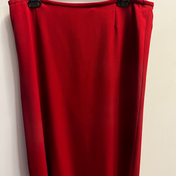 Burgundy Kick Pleat Skirt - Picture 1 of 4